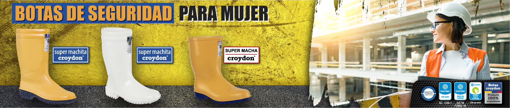 botas punta de acero mujer