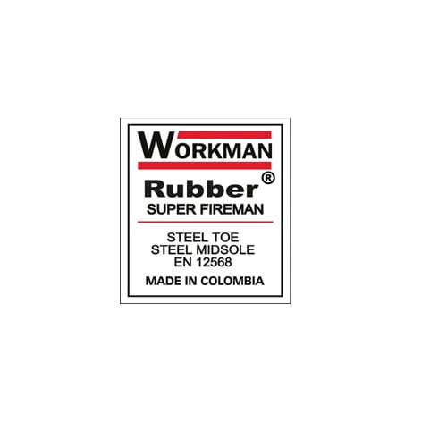 BOTA WORKMAN RUBBER SUPER FIREMAN E NOMEX 16" NEGRA - Imagen 3